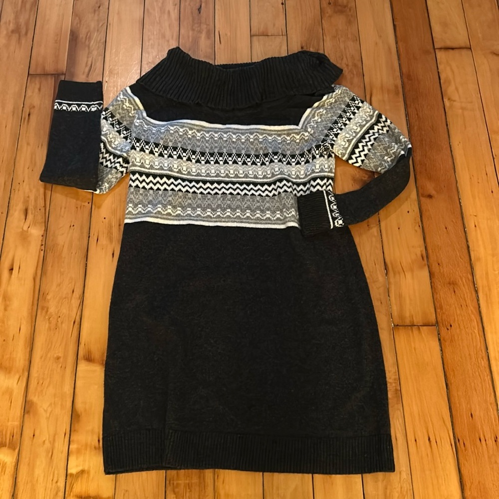 Fair isle sweater dress